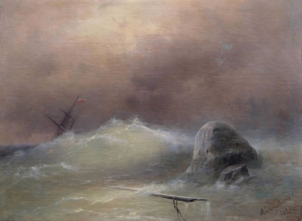 И. Айвазовский. Бурное море. 1887.